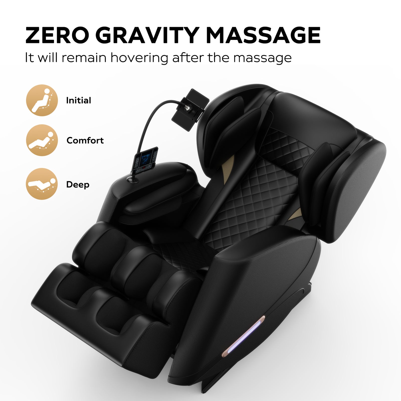 Full Body Massage Chair L Track Zero Gravity Shiatsu Massage Recliner W/5 Modes