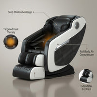 Shiatsu Massage Chair with Zero Gravity Recline, Full Body Air Compression, Heat Therapy, and Extendable Footrest - for Home/Office, Ideal Gift for Relaxation — infographic