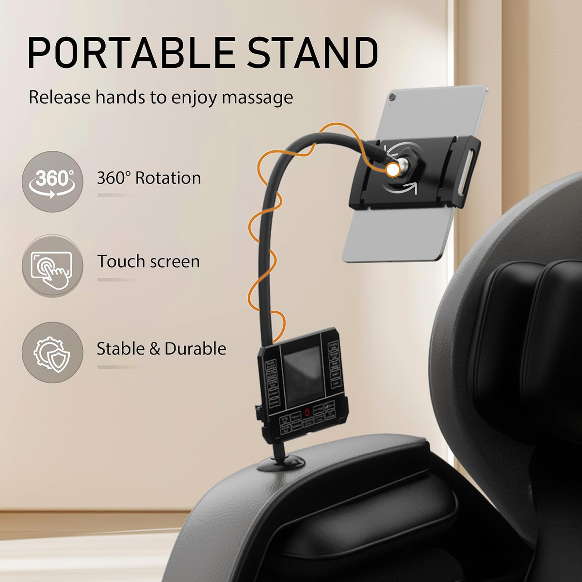 Massage Chair Recliner with Zero Gravity, Full Body Shiatsu Massage, Heated Back & Foot Rollers, Bluetooth Music, Air Pressure System, PU Leather Automatic Recliner for Home Office, Gray