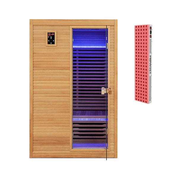 2-Person Far Infrared Sauna Room with Canadian Hemlock Wood