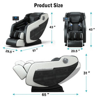 Shiatsu Massage Chair with Zero Gravity Recline, Full Body Air Compression, Heat Therapy, and Extendable Footrest - for Home/Office, Ideal Gift for Relaxation