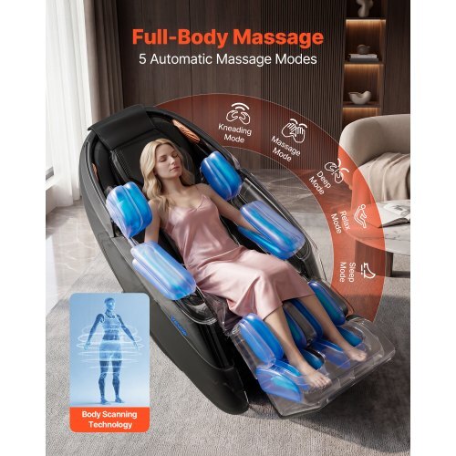 4D Zero-Gravity Massage Chair with SL Track and Heat