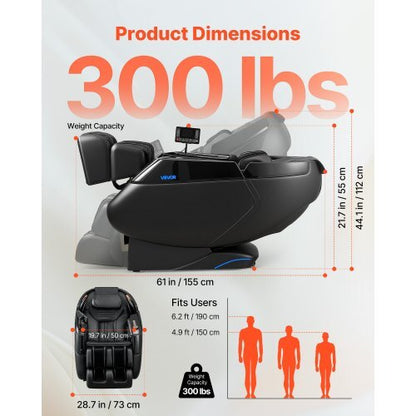 4D Zero-Gravity Massage Chair with SL Track and Heat
