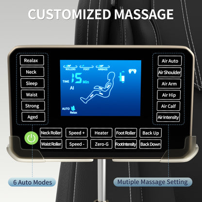 Full-Body Massage Chair with Zero Gravity, Foot Massage and Touchscreen