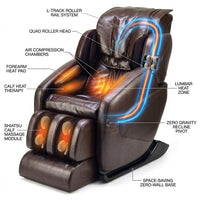 Jin L Track Deluxe Zero Gravity Full Body Massage Chair with Lumbar, Forearm & Calf Heat Therapy and Shiatsu Calf Massage — How It Works