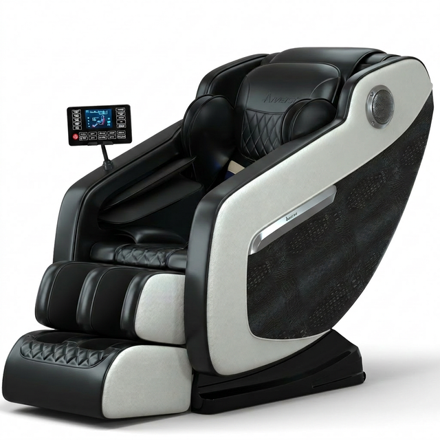 Shiatsu Massage Chair with Zero Gravity Recline, Full Body Air Compression, Heat Therapy, and Extendable Footrest - for Home/Office, Ideal Gift for Relaxation — Studio Shot