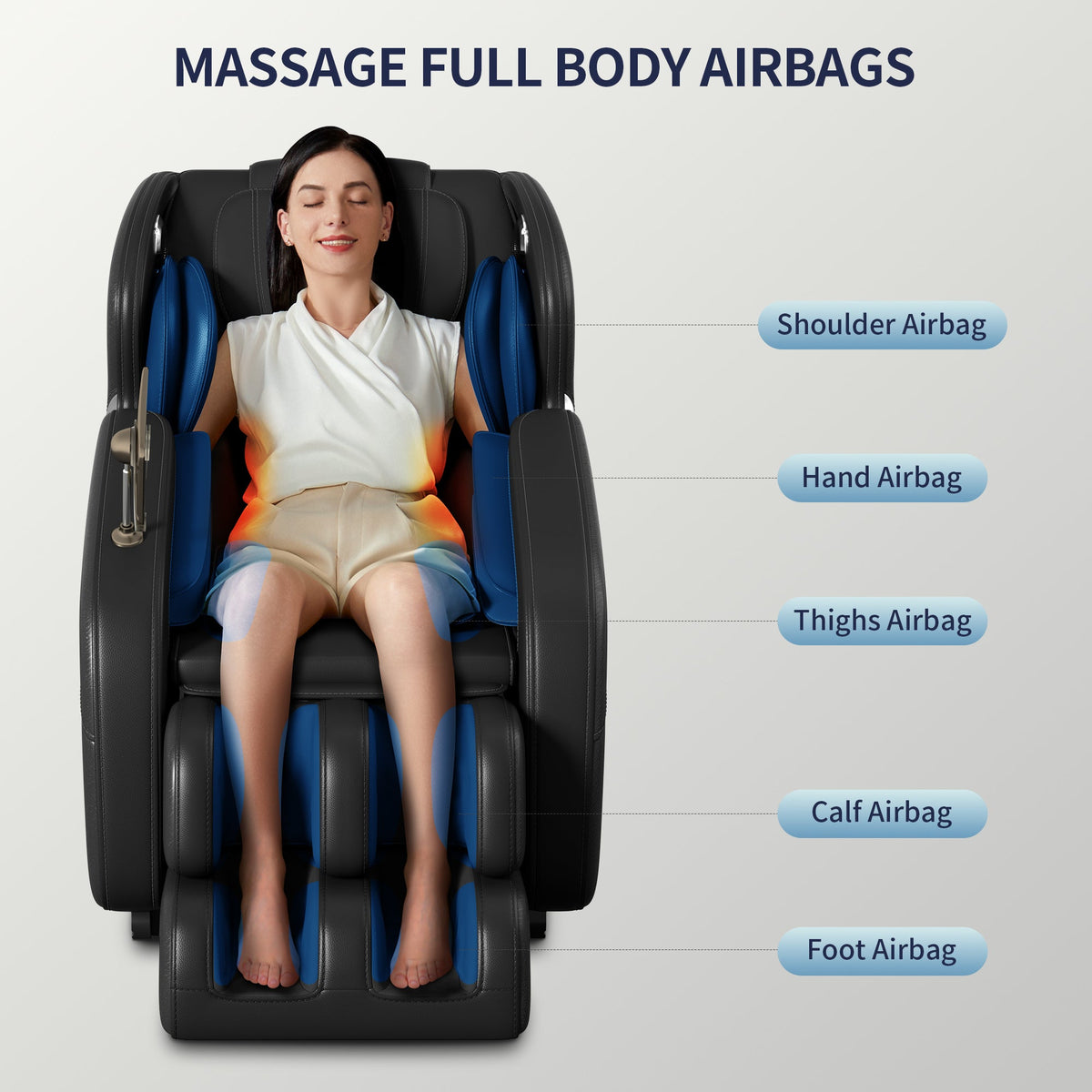 Full-Body Massage Chair with Zero Gravity, Foot Massage and Touchscreen
