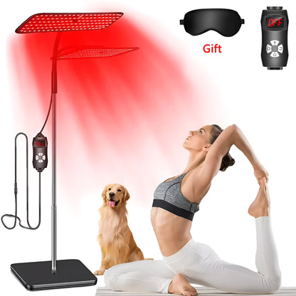 660Nm 850Nm LED Red Light Therapy Panel with Stand near Infrared Therapy Lamp Devices for Body Muscle Relax and Skin Care — product view 10