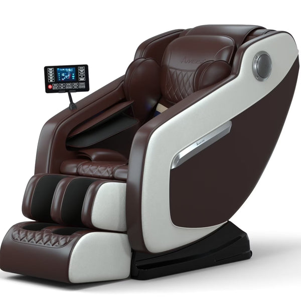 Full Body Massage Chair with Zero Gravity, Heated Back & Legs, 20 Airbags, Bluetooth, Shiatsu Recliner for Home