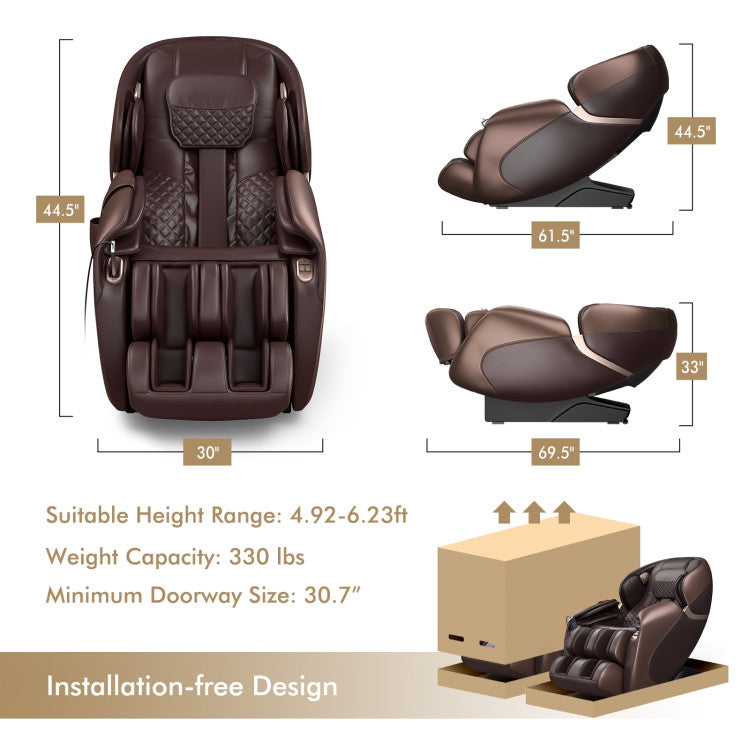 Full Body Massage Chair with Zero Gravity and 53-Inch SL Track