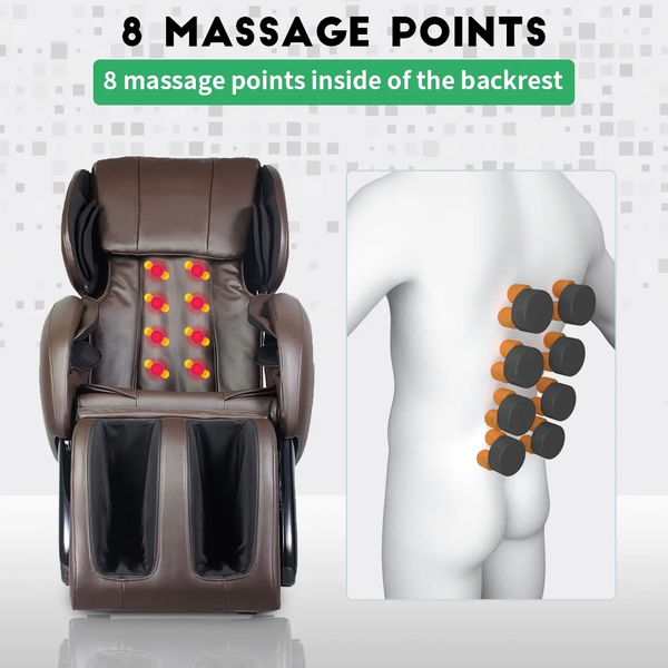 Full Body Massage Chair with Heat – Brown