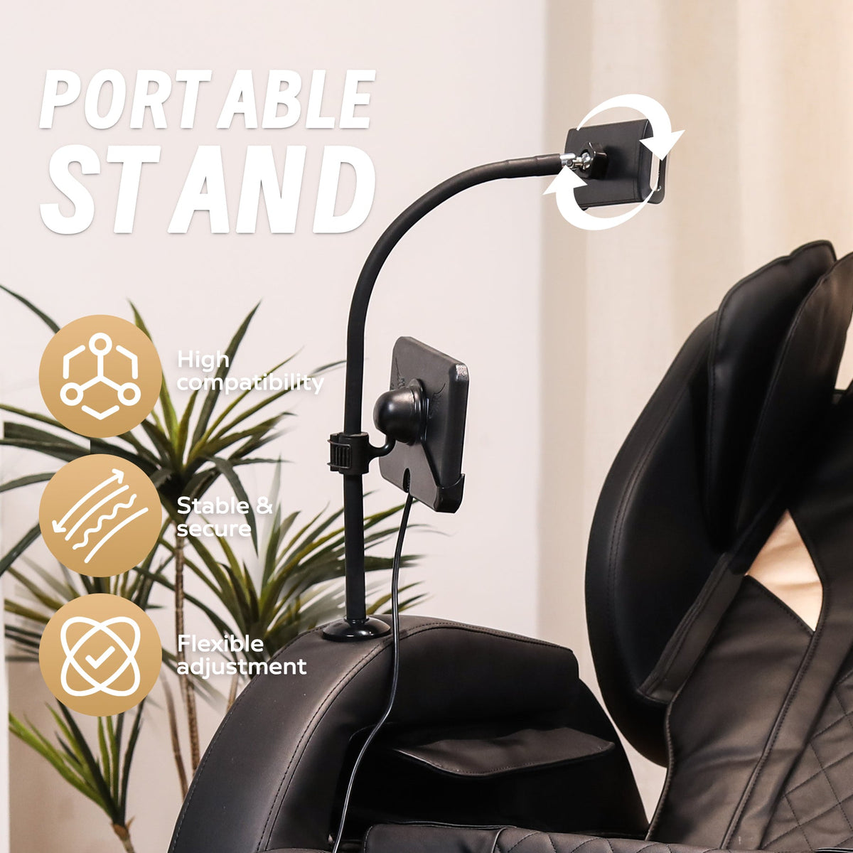 Massage Chair Recliner with Zero Gravity, Black