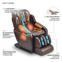 L-Track Full Body Massage Chair – Zero Gravity & Heat