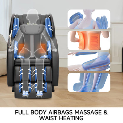 Zero Gravity Massage Chair, Shiatsu Massage Relaxation Recliner with Heating and Bluetooth, Brown — product view 5